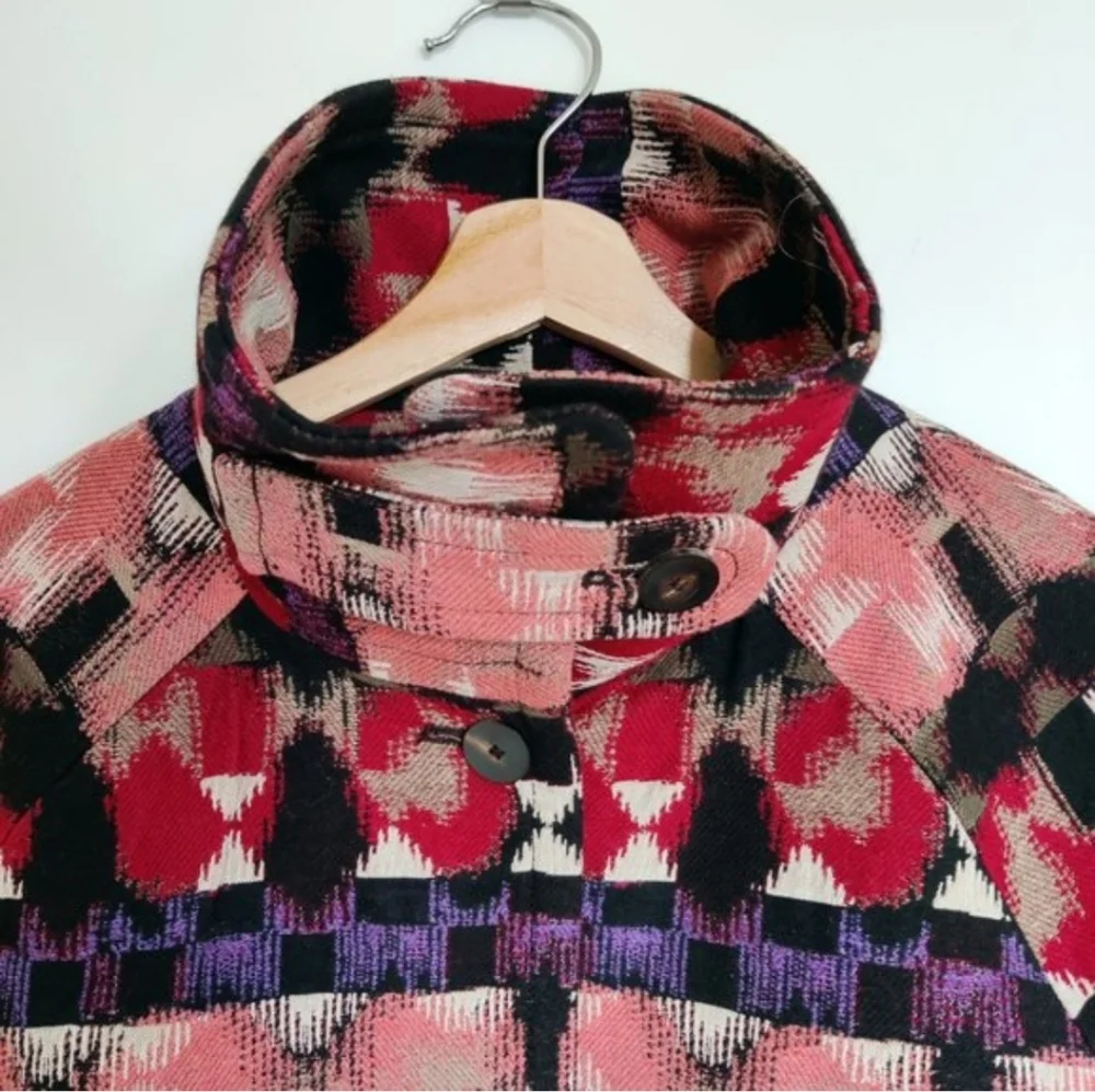 SÉZANE Leo Aztec Rose Pink Purple Jacquard Oversized Jacket New Without Tag RARE